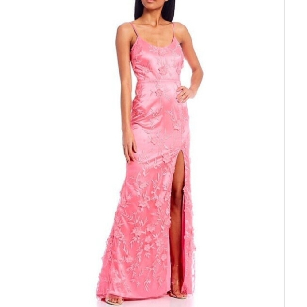 Dear Moon Juniors Applique Lace Up Back Dress Size 3